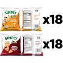 Simply, Doritos & Cheetos Mix Variety Pack, 0.875 Ounce (Pack of 36) (EXP 10/20/26)