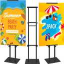 Poster Stand Heavy Duty - Double-Sided Poster Board Stand for Display Foam Board Sign, Adjustable Pedestal Floor Standing Sign Holder Height Up to 80 Inch, 2 Pack (11.8" Base (3.5 lb) - 2 Pack)