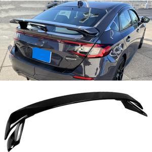 MUTUSAISI Rear Trunk Lip Spoiler HPD Style Wing Compatible with Honda Civic 11th Hatchback LX/Sport/EX-L 2022 2023 2024 2025 2026 Accessories Glossy Black
