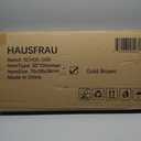 HAUSFRAU Ottoman Storage Bench Folding Foot Rest Stool Upholstered Brown