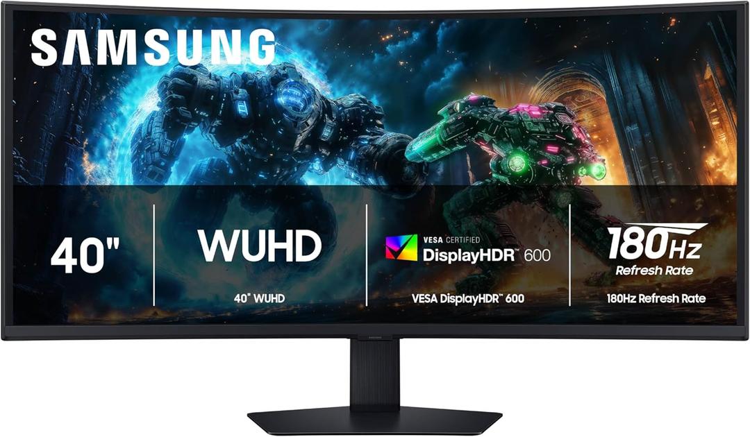 SAMSUNG 40 Odyssey G7 (G75F) WUHD Resolution, 180Hz, Curved Gaming Monitor, 1ms Response Time (GtG), VESA DisplayHDR 600, AMD FreeSync Premium Pro, LS40FG75DENXZA, 2025
