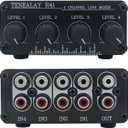 4-Channel RCA Audio mixer Stereo line levels control Box mini passive mixer R41