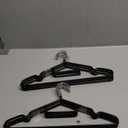 Amber Home 20 Pack 16" Non-Slip Rubber Coated Metal Suit Coat Hangers, Heavy Duty Clothes Hanger with Chrome and Black Friction, Metal Shirt Jacket Hanger with Round Notches for Dress