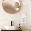 Mimi Gifts Kitchen Towels, Housewarming Mother's Day Mimi Gifts from Grandkids Hand Towels for Bathroom Decor, There's No Place Like Mimi's Dishcloths Dish Towel for Kitchen 16x24 Inches