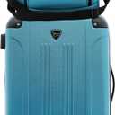 Travelers Club Chicago Hardside Expandable Spinner Luggage, Teal, 5 Piece Set