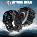 Adorve Compatible with Apple Watch Ultra 3/2/1 Band 49mm for Men - Ocean Sport Strap Rugged Waterproof Silicone Replacement Bands for iWatch Series 11 10 9 8 7 6 5 4 3 2 1 SE 46mm 45mm 44mm 42mm