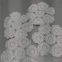 Hetao 9 Inch 100% Cotton Handmade Lace Crochet Placemats Doily Doilies,4PC White