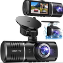 Dash Cam Front and Rear, 1080P Dash Camera for Cars, 3 Channel Car Camera Front Rear and Inside with 32GB Card, Loop Recording, Night Vision, HDR, 24Hr Parking, G-Sensor