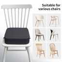 Toddler Booster Seat for Kitchen Chair, 3.5" Oxford Foam Cushion, Non-Slip Base, Adjustable Straps, Portable Dining Booster for Self-Feeding Toddlers at Home or on the Go (Dark Grey)