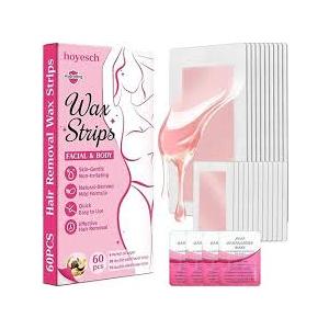  Wax Strips - Facial & Body Waxing Kit for Women’ s Hair Removal,Wax Strips for Face,Eyebrow,Body, Arms, Legs, Chest, Back, Bikini/Brazilian Waxing Strips & 4Calming Oil Wipes