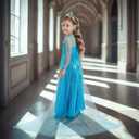 Princess Dress for Girls Luxury Princess Dress Up Halloween Cosplay Princess Costume Fancy Dress Birthday Outfit, Sie 130