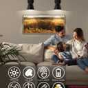 Black Battery Operated Wall Sconce Set of Two, Easy to Install Wireless Lights for Wall, Remote Control Dimmable LED Lights, Auto Timer Wall Lamp Fixtures for Bedroom, Gallery, Living Room, RV