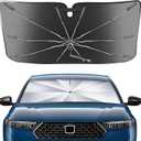 Portable Honda Pilot 2016-2025 2026 Windshield Sunshade Umbrella with Carry Bag, 2 in1 Ice Crystal Durable Compact Shade Umbrella UPF50+ UV Front Window Heat Insulation Protection Outdoor Camping