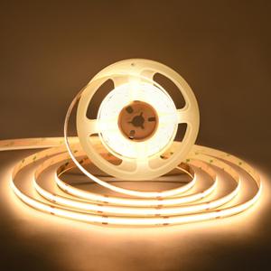 COB LED Strip Lights UL Listed DC 24V LED Lights Flexible Super Bright LED Strips,16.4ft 3000K Warm White,CRI 90+,2400LEDs High Density Uniform Light fo Home Room Dcor