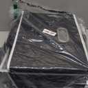 PRANDOM Storage Boxes with Lids [3-Pack] Fabric Collapsible Storage Bins Organizer Containers Baskets Cube with Cover for Home Bedroom Closet Office Nursery Black（23.4X15.9X11.5