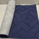 hicorfe Indoor Doormat, Front Back Door Mat Rubber Backing Non Slip Door Mats 24"x35" Absorbent Resist Dirt Entrance Doormat Inside Floor Mats for Entryway Washable Low-Profile (Navy Blue)