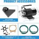 Water Transfer Pump, 115V 1/10HP Electric Utility Pump with On/Off Switch 2 * 6 ft Water Hoses Kit for Removing Water from Garden Pools Aquariums Hot Tub Draining 1/8 Low Suction for Rain Barrel