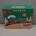 Shemira Christmas Train Set, Train Toys for Boys Girls,Toy Train with Light Smoke and Sound, Steam Train Set for Around Christmas Tree, Toys Gifts for 3 4 5 6 7 8+ Year Old Kids (Black)