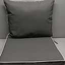 MIULEE Outdoor Seat Cushion Set Light Grey 22 x 22 x 3 Inch Waterproof & Fade Resistant Deep Seat and Back Patio Furniture Cushions with Handle and Adjustable Straps Cushions for Chair Couch