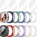 12+4 Pack Case for Samsung Galaxy Watch Ultra 47mm 2025/2024 with Tempered Glass Screen Protector, Waterproof Hard PC Scratch Resistant Protective Cover Compatible with Galaxy Watch Ultra