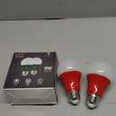 4 Pack LED Red and Green Light Bulbs  120V E26 Base 9 Watt (60watt Replacement)  Red and Green Bulbs for Party Decoration, Porch, Home Lighting, Christmas 4 Pack