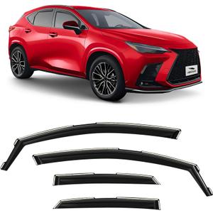 in-Channel Extra Durable Rain Guards for Lexus NX 2022-2025, Window Deflectors, Vent Window Visors, 4 Pieces - 200575 (For NX 22-25)