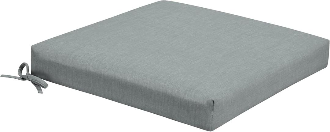 Arden Foam Outdoor Dining Seat Cushion Kit, 30x30, Made with ProFoam, Rain-Proof, Fade Resistant, Stone Grey Leala