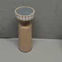 HD Designs Wood Large Candle Holder 10"