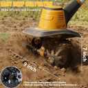 Cordless Tiller Cultivator Compatible with Dewalt 20V MAX Battery, Electric Garden Tiller w/360 RPM, 9In Tilling Width & 7In Depth, Rototiller for Lawn/Soil Cultivation (Battery Not Included)