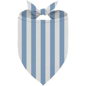 Blue Stripes Dog Bandana, Cute Blue Dog Bandanas, Comfortable Pet Scarf Triangular Dogs Bandanas, Adjustable Pet Kerchief for Small Medium Dogs
