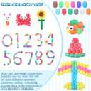 Junkin 2000 Pcs Magic Foam for Craft Bulk Puffs Corn Craft Kit for Preschool DIY Kindergarten School Stem Building Model Toys Stimulates Creativity Supplies Back to School, as pictures shown