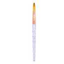 Kiara Sky Kolinsky Acrylic Nail Brush #16 – Pure Kolinsky Sable Hair, Iridescent Crystal Handle, Acetone Resistant, for Acrylic Application, Extensions & 3D Nail Art