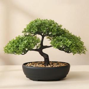 ALAGIRLS Artificial Bonsai Tree, Fake Juniper Plants Indoor Small Fake Bonsai Tree Indoor with Pot and Pebbles Artificial Bonsai Tree Indoor for Desk Home Office Bathroom Shelf Decorations