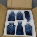 Glass Bud Vase Set of 12, Small Blue Flower Vases for Centerpieces in Bulk, Mini Vintage Vase for Wedding, Home,Table Decoration