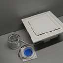 Bathroom Exhaust Fan, Bathroom Vent Fan with Light, 110 CFM 1.0 Sones 4 Inch Duct, Quiet Square Shower Exhaust Fan with Light