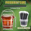 36 Pack 25oz Sports Cups, Mixed Balls Drink Buckets Straws Lids