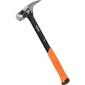 AluTec No. 1095 Framing Hammer Roughened Aluminium and Forged Steel Ergonomic 2 Component Handle 780 g 405 mm Length 140 mm Width Professional Tool for Roofers
