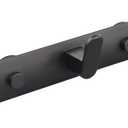 Magnetic Coat Hooks,Heavy Duty Magnetic Key Rack,Strong Rubber Magnetic Hanger for Refrigerator,Metal Cabinet,Door,Hanging Coat, Towel, Bag, Scarf, Helmet(Matte Black/3 Hooks)