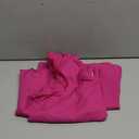 Floerns Women's Solid V Neck Ruffle Trim Cap Sleeve Summer Tunic Dress Hot Pink XS