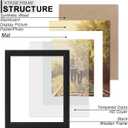 KTKDE 12x15 Picture Frame,Display Pictures 9 x12 with Mat or 12x15 Without, Tempered Glass,15 by 12 Black Wooden Frame Wall Gallery Poster Frame best gift