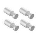 Sign Standoff 1/2" x 3/4", Solid Aluminum Sign Standoff Screws Mounting Hardware for Glass Panel, Acrylic Panel,Pack of 8 (Silver)