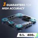 Scale for Body Weight and Fat Percentage, RunSTAR Digital Accurate Bathroom Smart Scale with Large Display, FSA&HSA Eligible 13 Body Composition Analyzer Sync App (Black)