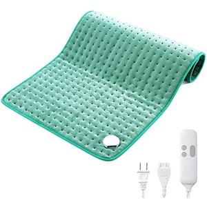 XXX-Large King Size Heating Pad for Pain Relief, 18" X 33" Fast Heating Pad with 2H Auto Shut Off, 6 Heat Settings & Machine Washable, Moist & Dry Heat Therapy for Neck Back Shoulder Relief