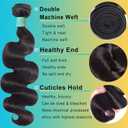 12A Human Hair Bundles Body Wave 18inch 100% Unprocessed Brazilian Virgin Hair Bundles Double Weft Weave Body Wave Bundles Human Hair Natural Black Color