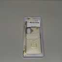 Asuwish Compatible with iPhone 16 6.1 inch Wallet Case Tempered Glass Screen Protector and Wrist Strap Ring RFID Blocking Card Holder Cell Phone Cover for i Phone16 i16 16Case Women Girls Off White