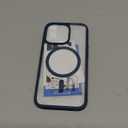 FNTCASE for iPhone 13 Pro Case: Clear Magnetic Phone Cases with Screen Protector Compatible with Magsafe Slim Anti Yellowing Rugged Shockproof Protective Transparent Cell Phone Cover (B-Blue)