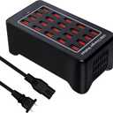 20-Port Desktop USB Charging Station - 100W Multi-Function Smart Charger for Smartphones, Tablets and More Devices