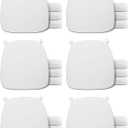 Spiareal Wedding Chiavari Chair Cushion 15 x 15 Inch Seat Cushion Dining Chair Pads with Ties Non-Slip Memory Foam Kitchen Chair Pad for Wood Resin Chiavari Chairs Party Decor(White, 24 Pieces)