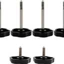 6 PCS Soft Top Window Frame Door Surround Knob Screws with Pins Replacement for Jeep Wrangler JK 4-Door 2007-2018, ABS Screws, Stainless Steel Pin