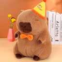 Cute Capybara Plush - Kawaii Happy Birthday Capybara Stuffed Animal, Soft Capybara Plushies Toys Hugging Pillow, Birthday Gift for Kids Boys Girls Adult 12 inch (Yellow)
